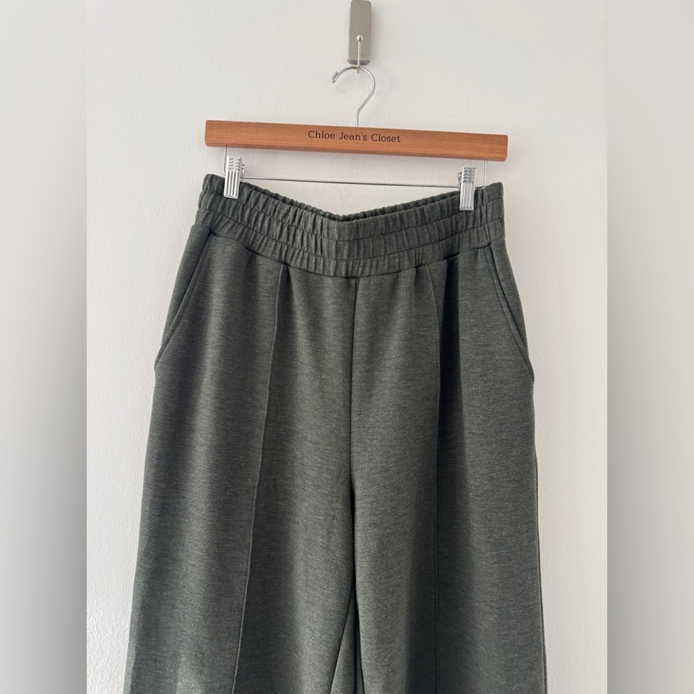 VARLEY The Wide Leg Pants in Olive Marl L - Picture 5 of 9